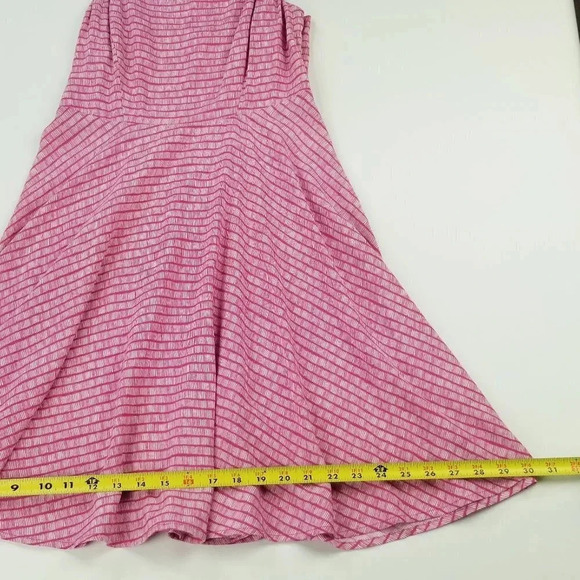 Old Navy Small Women's The Cami Dress Spaghetti String Side Zip Pink White Strip - Picture 3 of 8